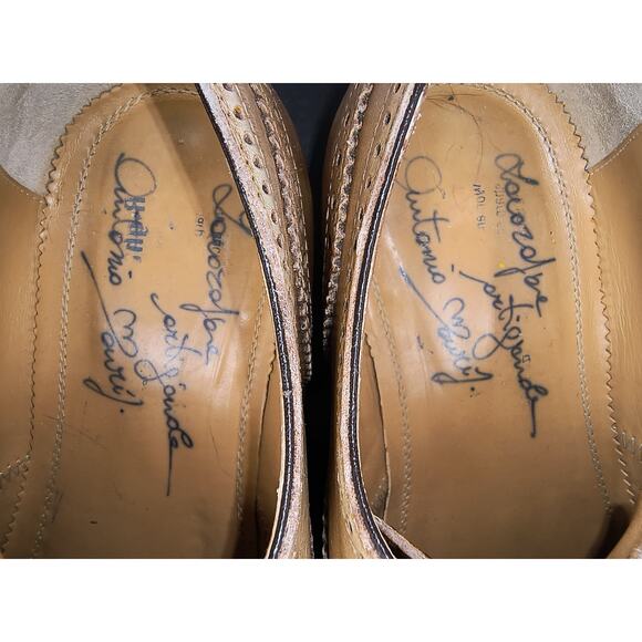 Antonio Maurizi Italian Leather Brogue Wing Tip Dress Shoes - Size 45 main image 5